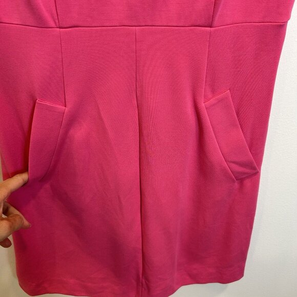 DVF DIANE von FURSTENBERG Carpreena Pink Size 6 Ponte Mini Dress $325 - Picture 5 of 10